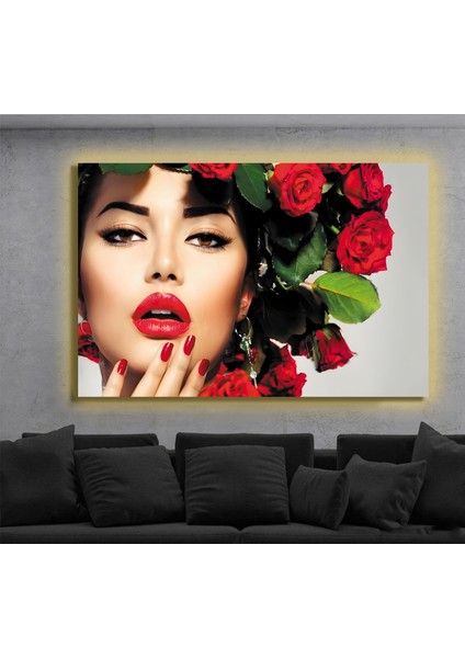 LED Işıklı Kanvas Tablo, 3D Dekoratif Baskılı Tablo Yapay Zeka Destekli Modern Tasarımlar 453