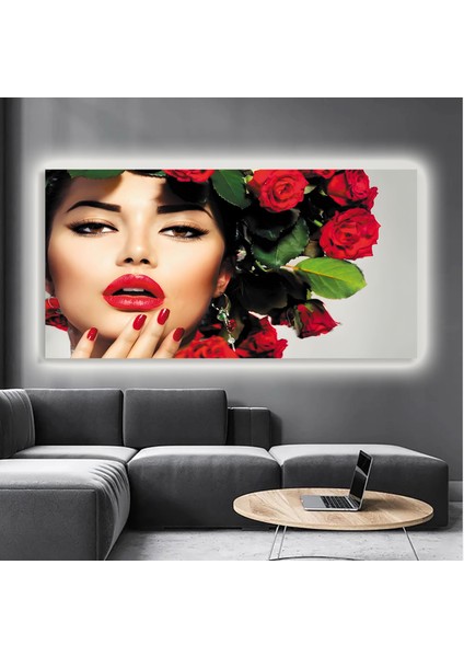 LED Işıklı Kanvas Tablo, 3D Dekoratif Baskılı Tablo Yapay Zeka Destekli Modern Tasarımlar 453