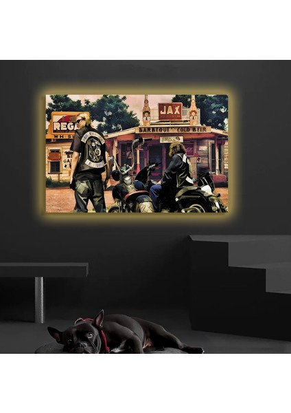 LED Işıklı Kanvas Tablo, 3D Dekoratif Baskılı Tablo Yapay Zeka Destekli Modern Tasarımlar 366