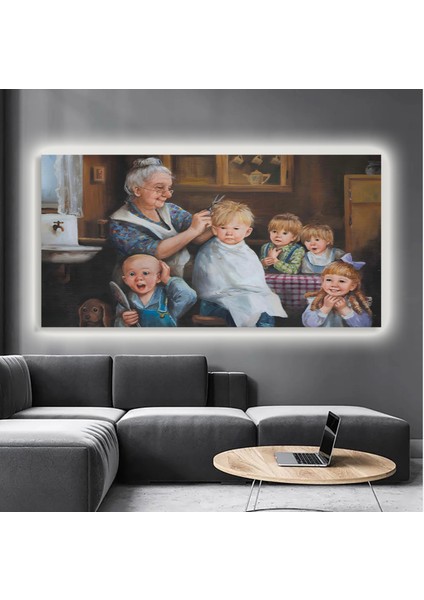 LED Işıklı Kanvas Tablo, 3D Dekoratif Baskılı Tablo Yapay Zeka Destekli Modern Tasarımlar 08