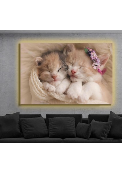 LED Işıklı Kanvas Tablo, 3D Dekoratif Baskılı Tablo Yapay Zeka Destekli Modern Tasarımlar 327