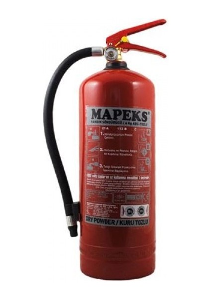 Yangin Söndürücü 6kg Abc Manometreli Mapeks 13
