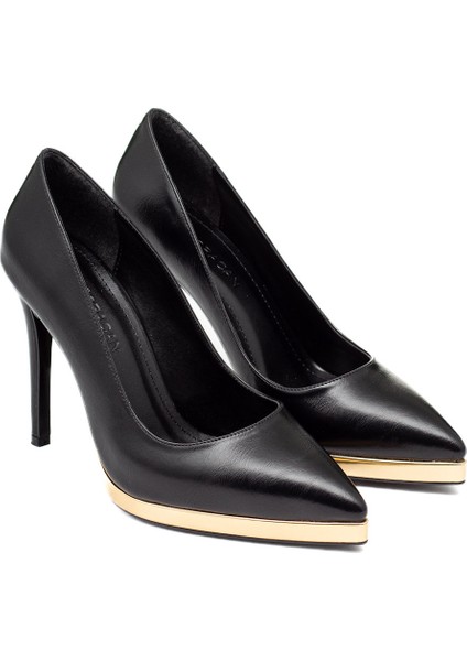 BSR1007-1 Kadın Rahat Gold Platform Topuklu Stiletto Ayakkabı modelleri