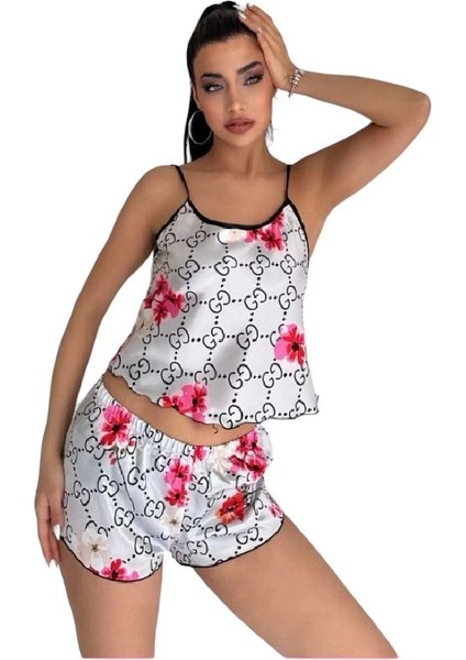 Victoria Secret 7021 Kısa Saten Ikili Şort Taakım