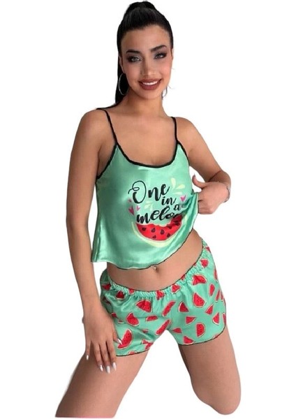 Victoria Secret 7024 Kısa Saten Ikili Şort Taakım