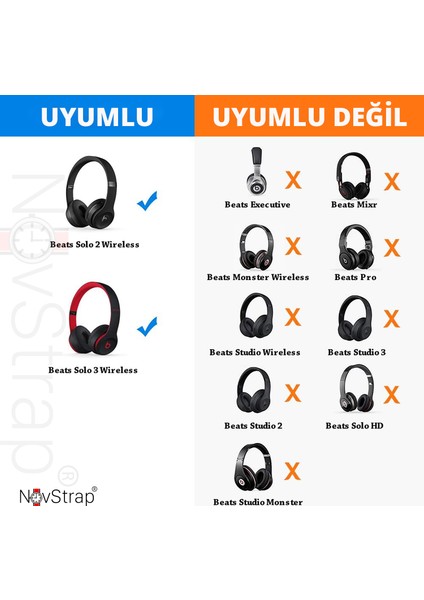 Beats Solo 2 Solo 3 Kulaklık ile Uyumlu Yedek Kulaklık Pedi Süngeri Yastığı