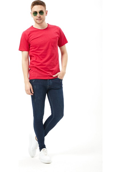Sıfır Yaka Flamlı Cepli Tişört %100 Cotton fiyatları