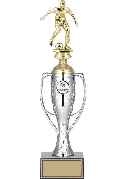 Futbol Figürlü Ödül Kupası-Okul Kupası - Hediye Kupa 36 cm FG025