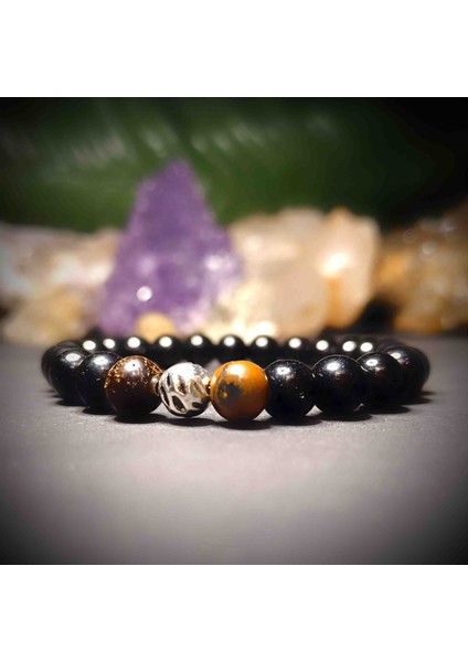 Oniks ve Kaplangözü Doğal Taş Bileklik modelleri