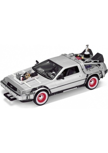 Geleceğe Dönüş Arabası Seri 3 Metal Model Araba Back To The Future Delorean 1/24 Ölçek