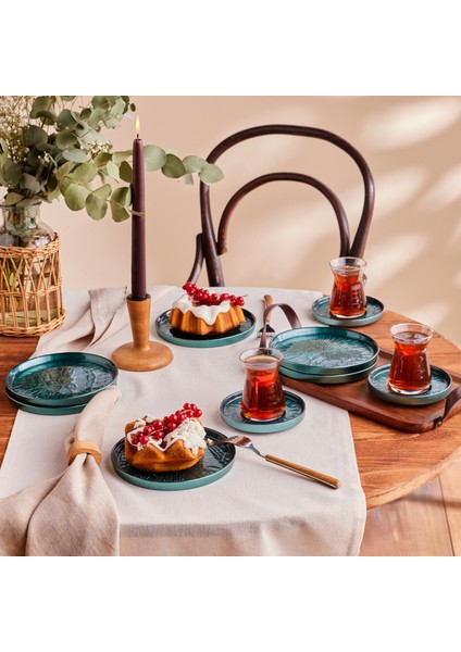 Teo Yeşil 18 Parça Pasta ve Çay Ikram Seti 132 ml