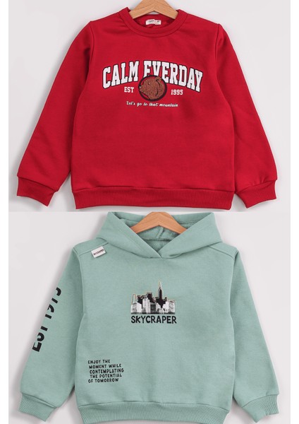 Erkek Çocuk 2'li Paket Basic Sweatshirt