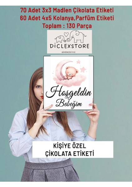 Hatıralar Biriktirelim - Kişisel Madlen Çikolata Etiketi