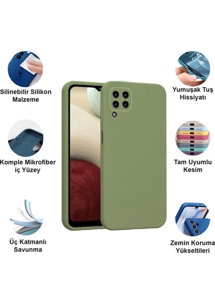 Samsung Galaxy A12 Kılıf Lansman Premium Silinebilir Silikon fiyatları