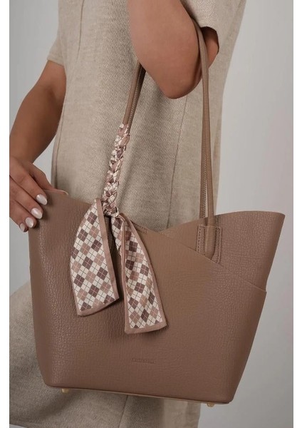 Kadın Omuz Çanta 26763 Vizon fırsatları