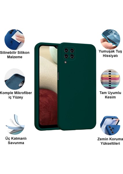 Samsung Galaxy A12 Kılıf Lansman Premium Silinebilir Silikon fiyatları