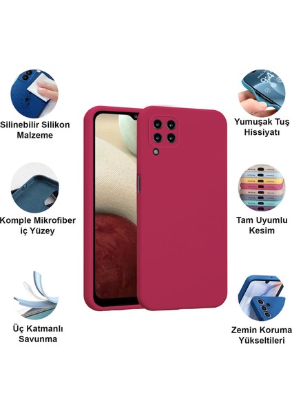 Samsung Galaxy A12 Kılıf Lansman Premium Silinebilir Silikon fiyatları