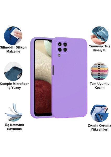 Samsung Galaxy A12 Kılıf Lansman Premium Silinebilir Silikon fiyatları