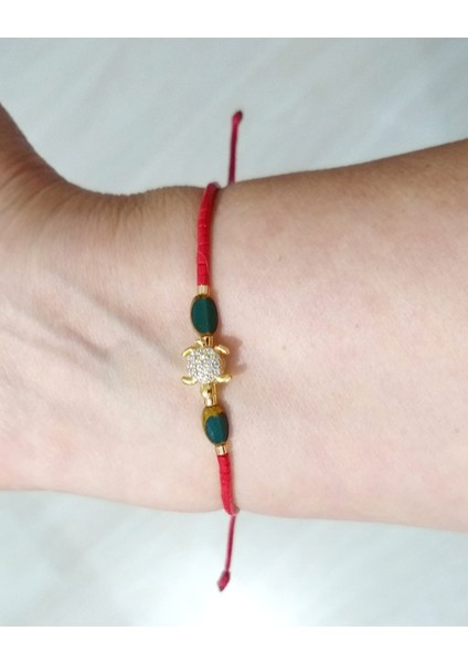 Zirkon Taşlı Kaplumbağa Çek Cam ve Miyuki Boncuklu Yılbaşı Bileklik fiyatları