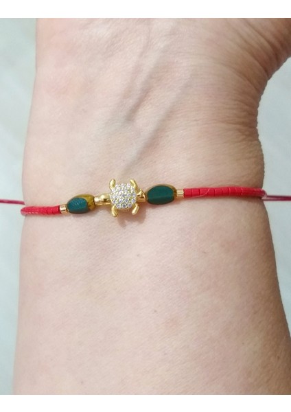 Zirkon Taşlı Kaplumbağa Çek Cam ve Miyuki Boncuklu Yılbaşı Bileklik indirimleri