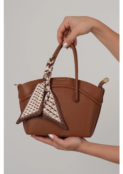 Kadın El ve Omuz Çanta 26592 Taba