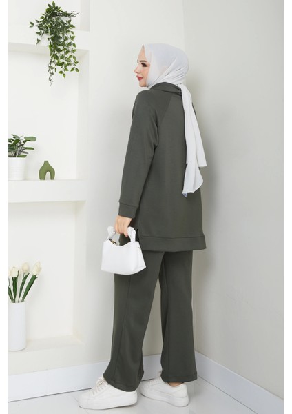 Yakası Fermuarlı Basic Ikili Takım