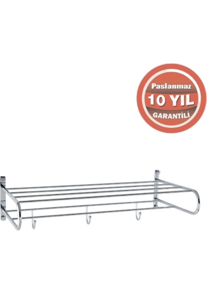 Paslanmaz Pirinç Bella Askılıklı Raf Havluluk 50 cm modelleri