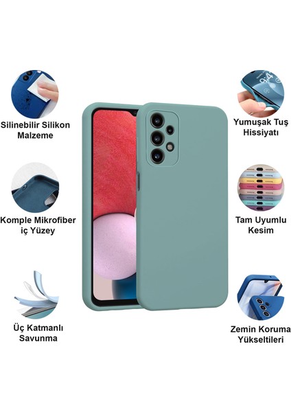 Samsung Galaxy A13 Kılıf Lansman Premium Silinebilir Silikon