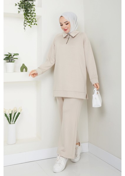 Yakası Fermuarlı Basic Ikili Takım fiyatları