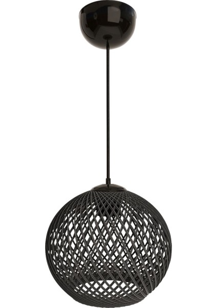 Füme Sarkıt Top Avize, Ahşap, Siyah Kablo, 20x65 cm, Şık ve Modern Tasarım fiyatları