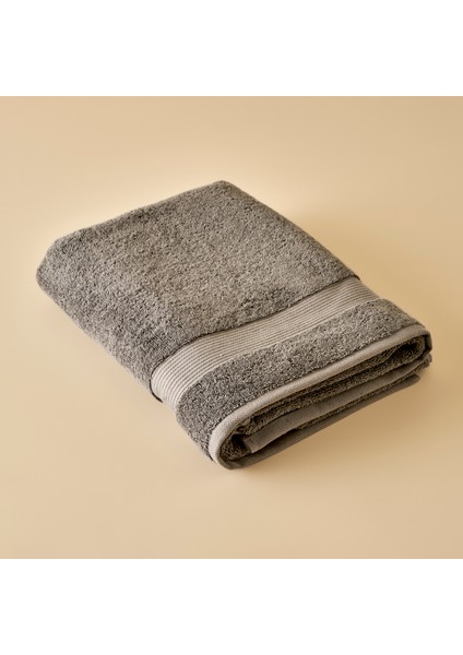 %100 Pamuk Premium Dorita Banyo Havlusu Koyu Gri (90X150 Cm)