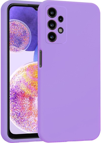 Samsung Galaxy A23 Kılıf Lansman Premium Silinebilir Lila Silikon