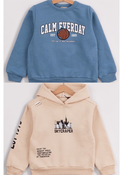 Erkek Çocuk 2'li Paket Basic Sweatshirt