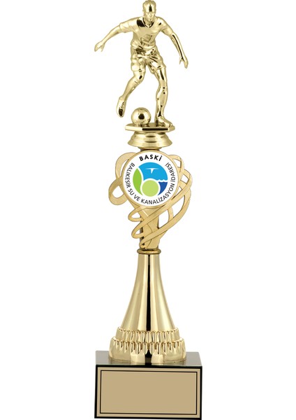 Futbol Figürlü Ödül Kupası-Okul Kupası - Hediye Kupa 36 cm FG034