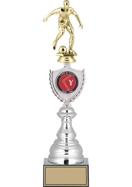 Futbol Figürlü Ödül Kupası-Okul Kupası - Hediye Kupa 39 cm FG035