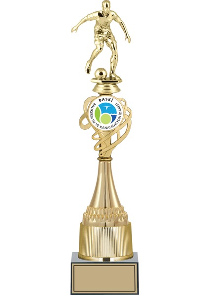 Futbol Figürlü Ödül Kupası-Okul Kupası - Hediye Kupa 41 cm FG036