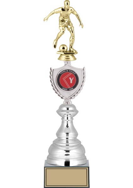 Futbol Figürlü Ödül Kupası-Okul Kupası - Hediye Kupa 40 cm FG035