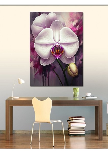 Kanvas Tablo Beyaz Orkide ve Yumuşak Renkler fiyatları