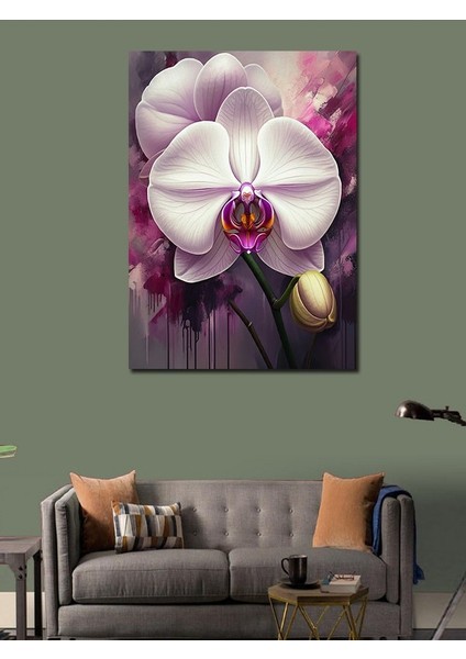 Kanvas Tablo Beyaz Orkide ve Yumuşak Renkler modelleri