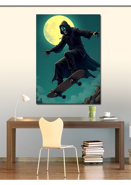 Kanvas Tablo Ay Işığında Kaykaycı fiyatları