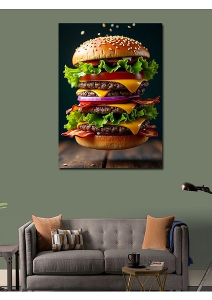 Kanvas Tablo Dev Hamburger modelleri