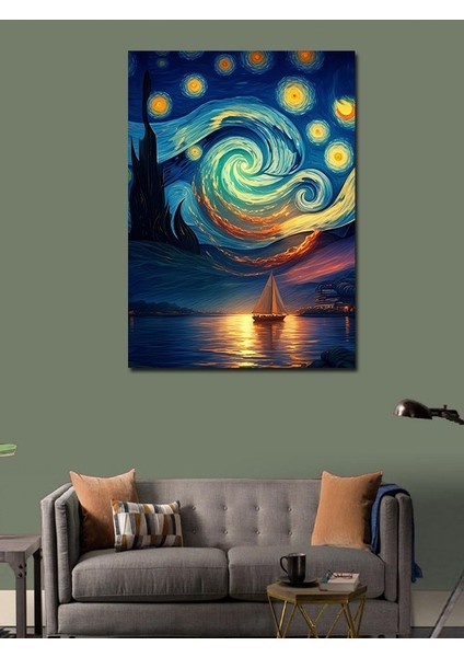 Kanvas Tablo Yıldızlı Gece Temalı Sanat modelleri