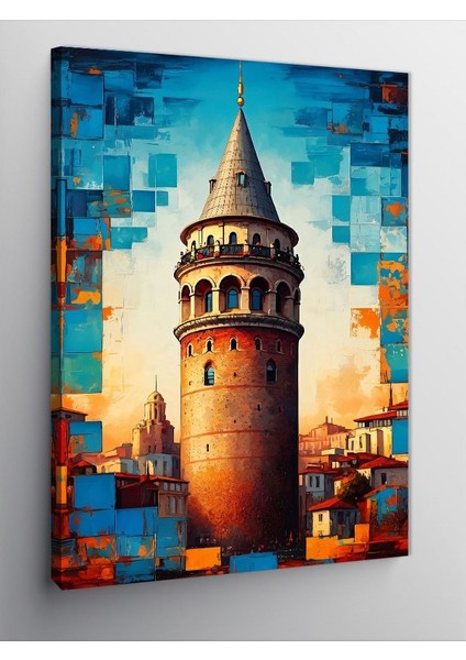 Kanvas Tablo Galata'nın Renkli Hayali