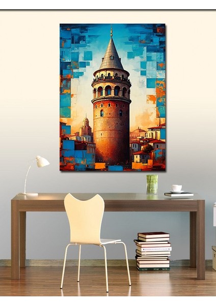 Kanvas Tablo Galata'nın Renkli Hayali