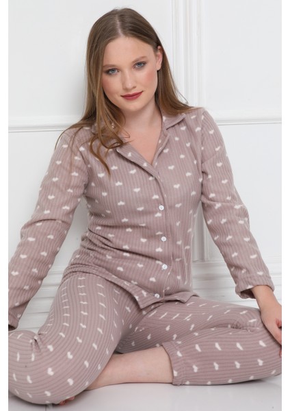 Almines Pijama Puantiyeli Peluş Kadın Pijama Takımı indirimleri