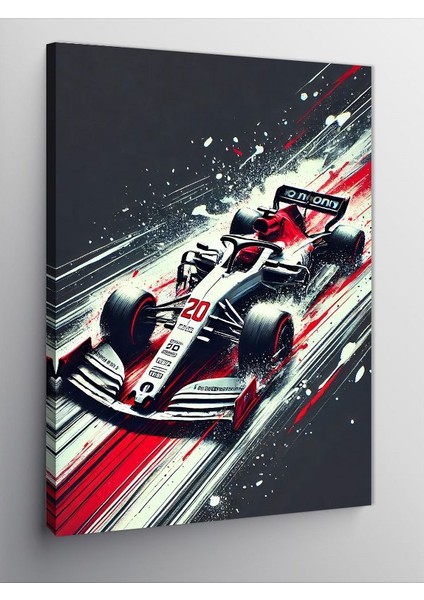 Kanvas Tablo Hızlı Formula 1 Aracı