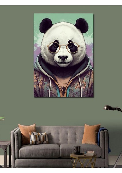 Kanvas Tablo Gözlüklü Panda