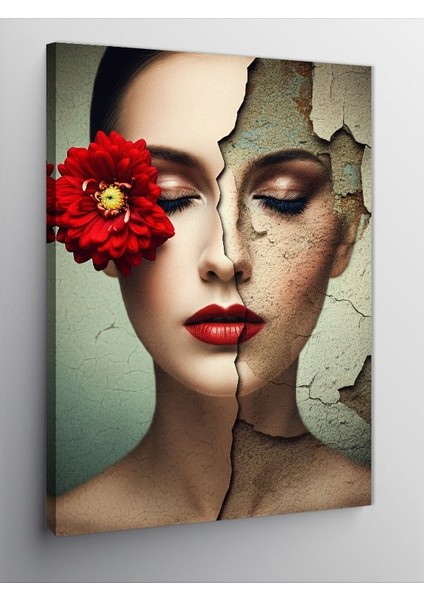 Kanvas Tablo Çatlamış Ruhun Zarafeti