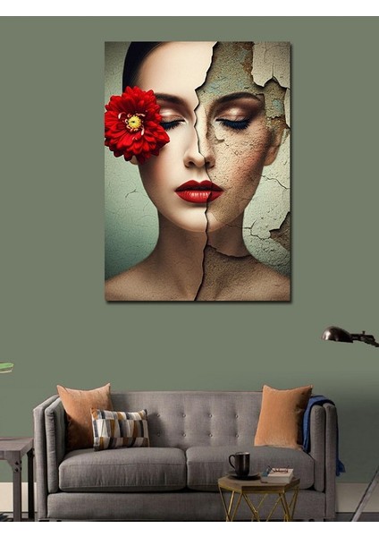 Kanvas Tablo Çatlamış Ruhun Zarafeti modelleri