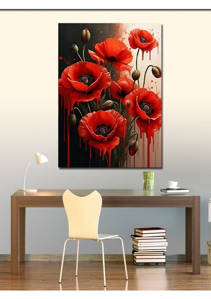 Kanvas Tablo Kırmızı Gelincik Bahçesi fiyatları